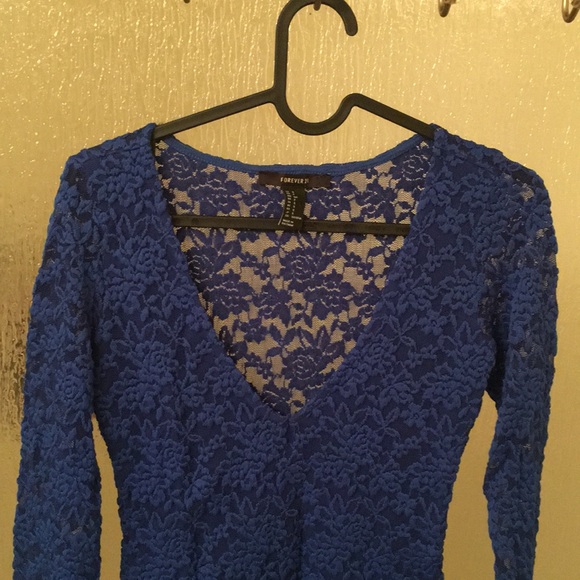 Royal Blue Mini Dress - Picture 3 of 6